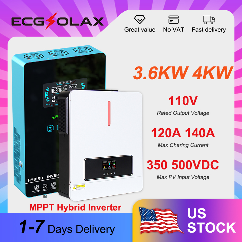 Mppt Charge Controller - ECGSOLAX 3.6/4KW Hybrid Solar Inverter 24V