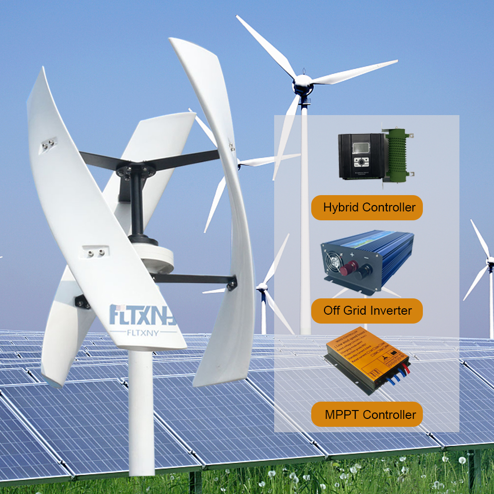 Wind Solar Hybrid Kit - 20000W 50KW Vertical Axis Maglev Windmill