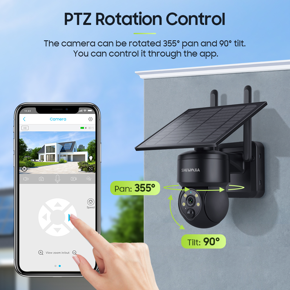 SHIWOJIA WIFI Wireless PTZ Sol – Solar Panel Tilt Mount recenzja i cena