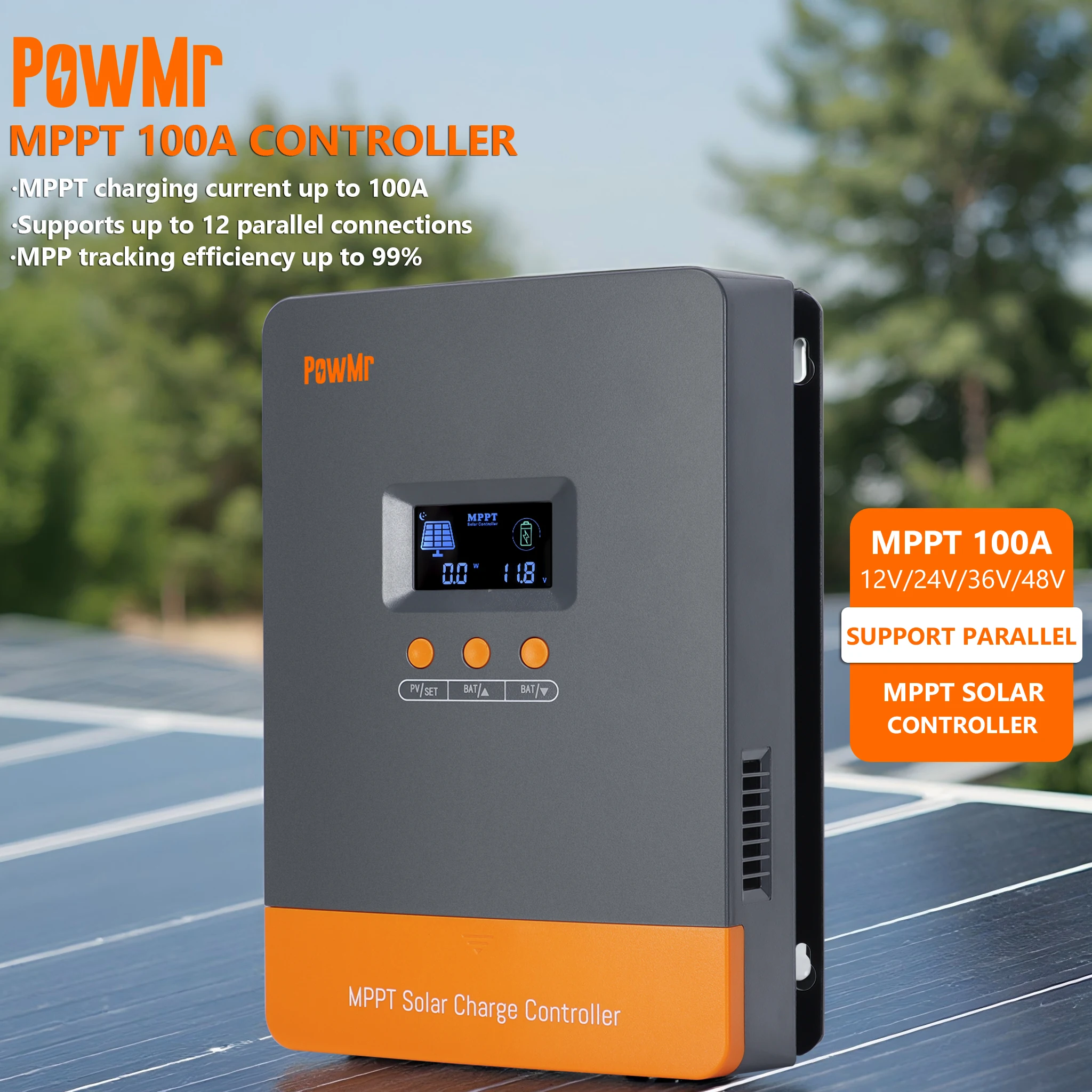 PowMr Hot Sale 12V 24V 48V Bat – Mppt Charge Controller recenzja i cena
