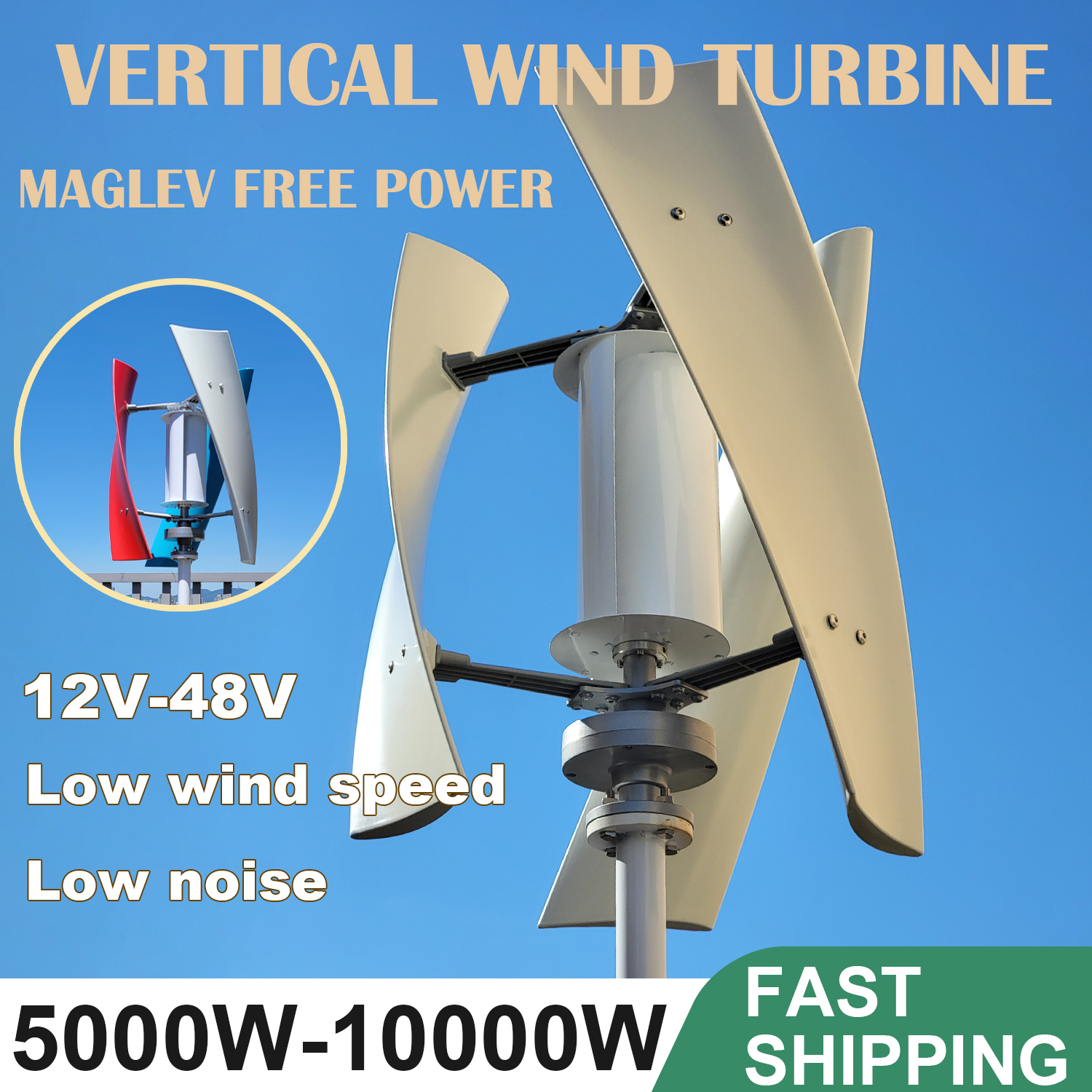 6KW 12V 24V 48V 8000W Wind Pow – Wind Solar Hybrid Kit recenzja i cena