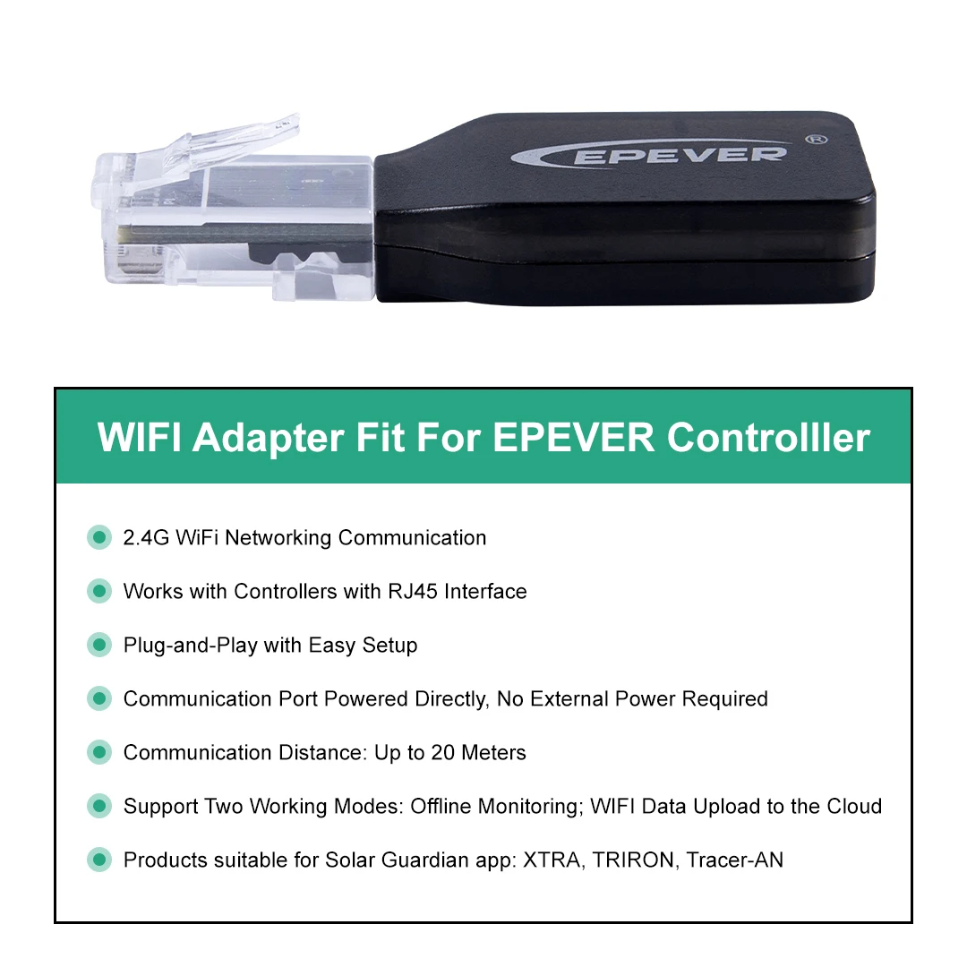 EPEVER WiFi 2.4G RJ45 D WIFI B – Mppt Charge Controller recenzja i cena