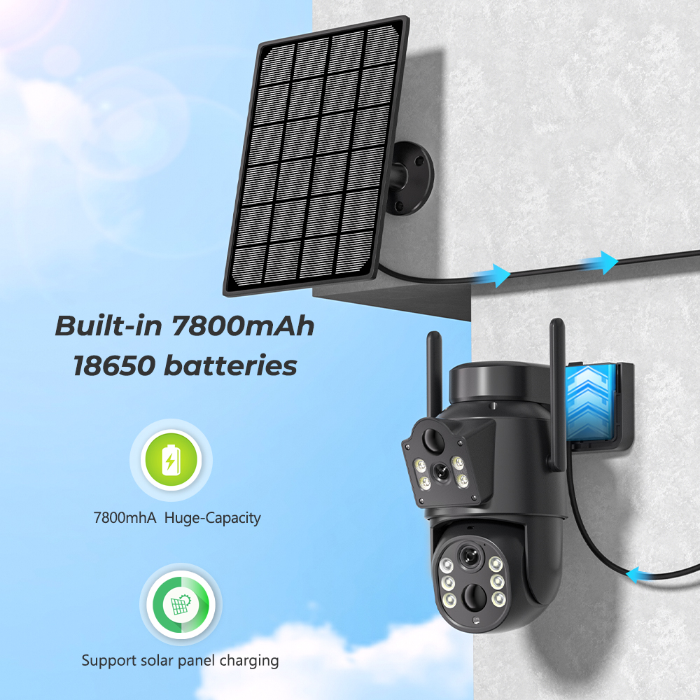 8MP 4K HD Solar WiFi Camera Ou – Solar Panel Tilt Mount recenzja i cena