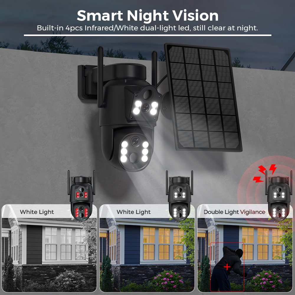 8MP 4K HD Solar WiFi Camera Ou – Solar Panel Tilt Mount recenzja i cena