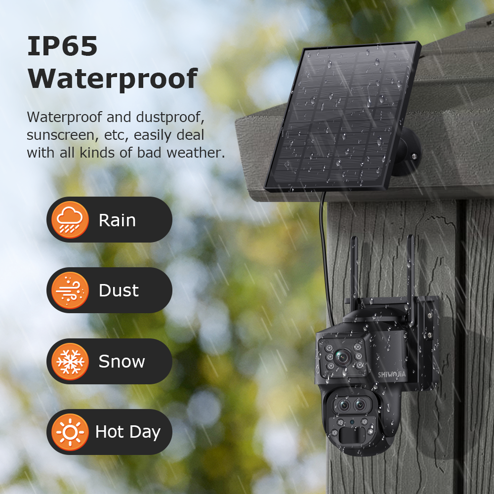 SHIWOJIA 15X ZOOM Solar Camera – Solar Panel Tilt Mount recenzja i cena