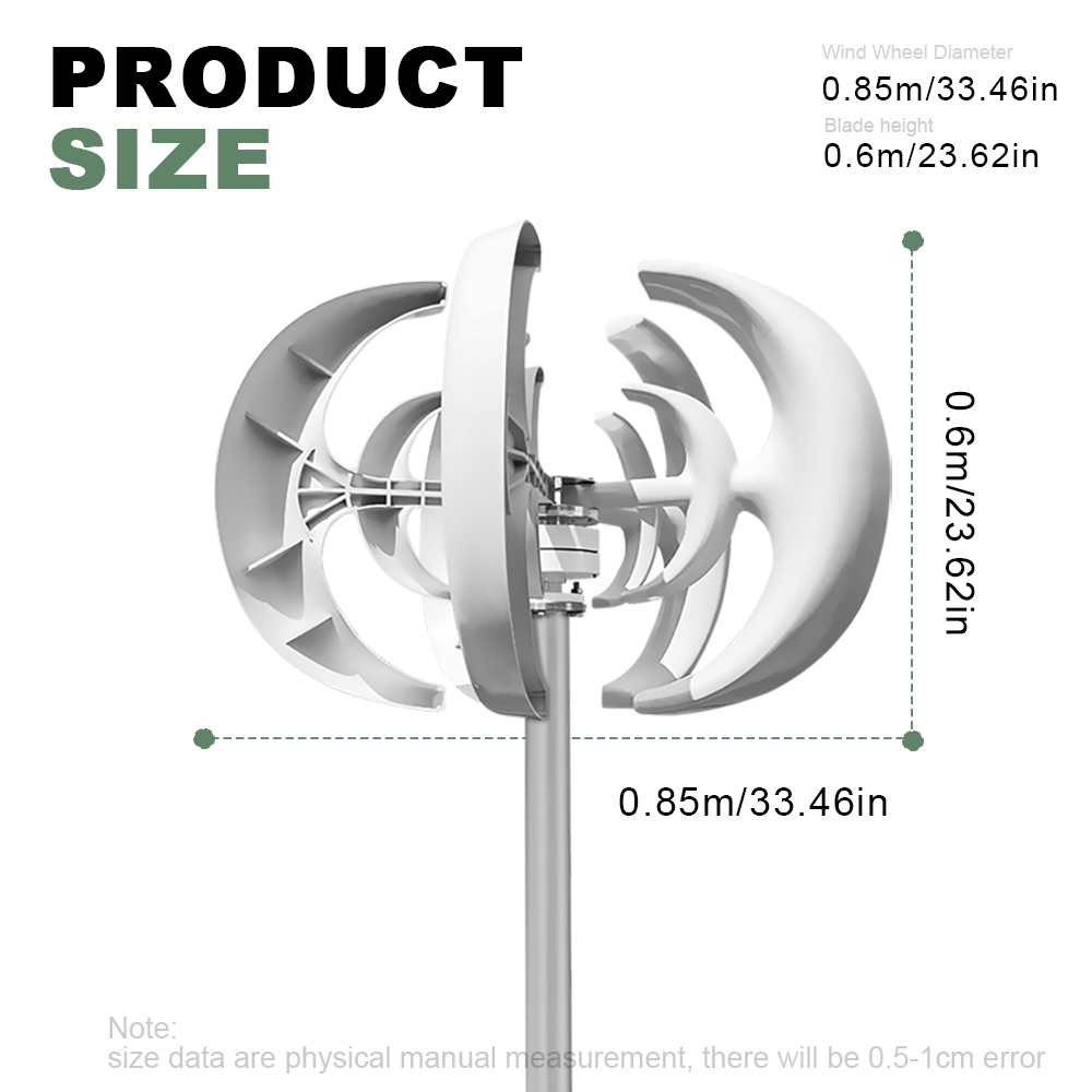 3000W Vertical Wind Turbine 12 – Wind Solar Hybrid Kit recenzja i cena
