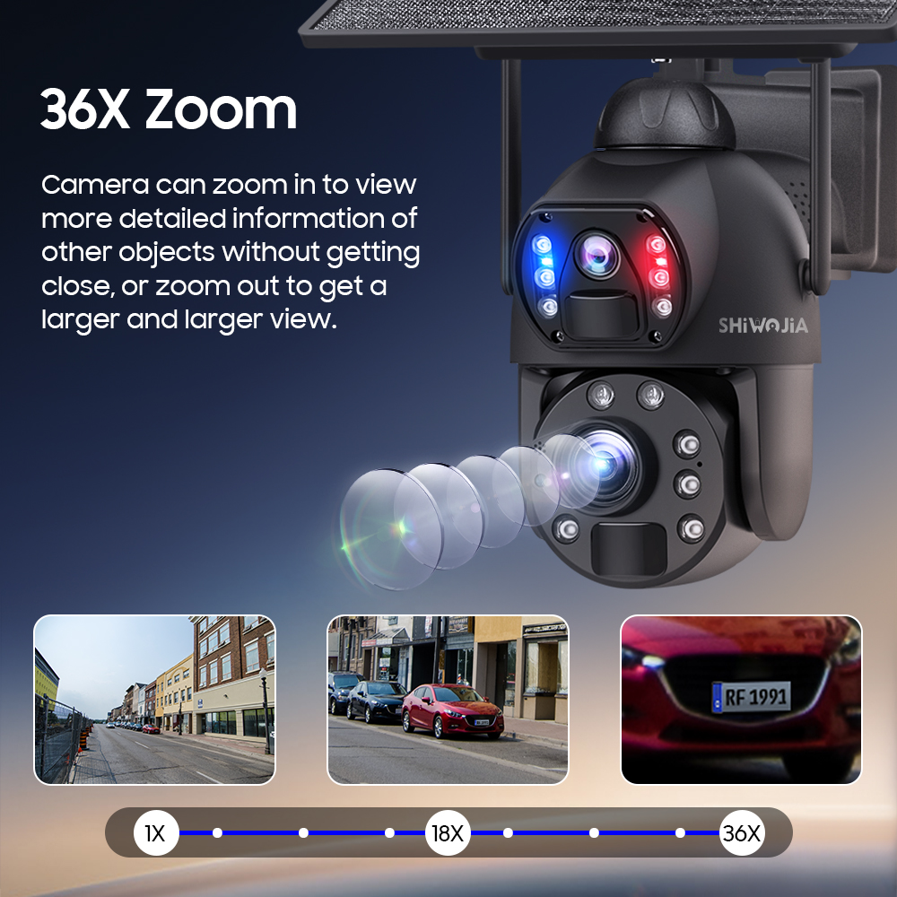 SHIWOJIA 36X ZOOM 12MP 4G SIM  – Solar Panel Tilt Mount recenzja i cena