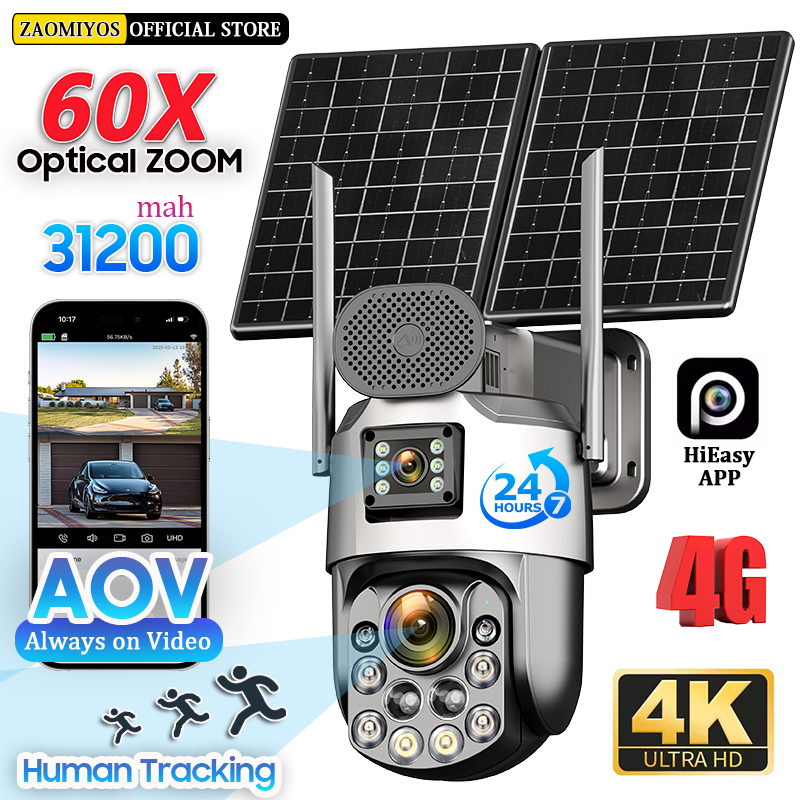 Dual Lens Home Outdoor Surveil – Solar Panel Tilt Mount recenzja i cena