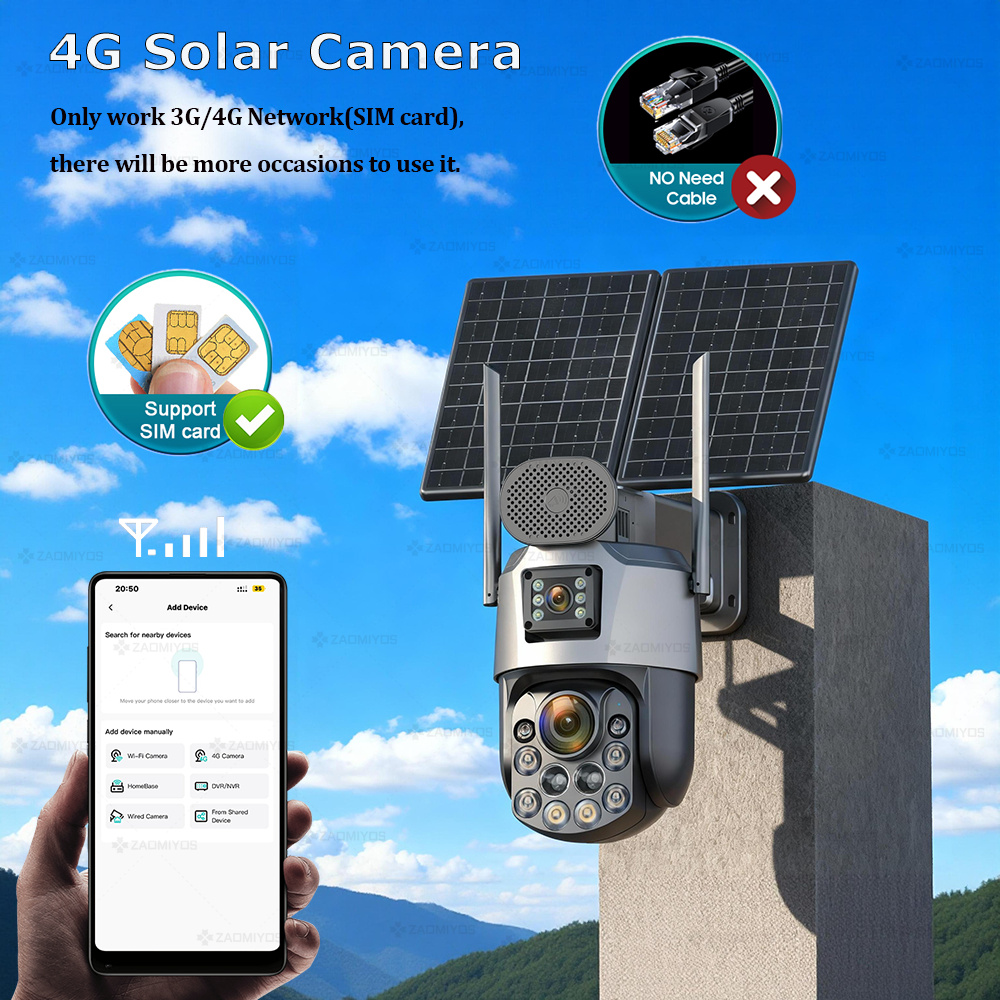 Dual Lens Home Outdoor Surveil – Solar Panel Tilt Mount recenzja i cena