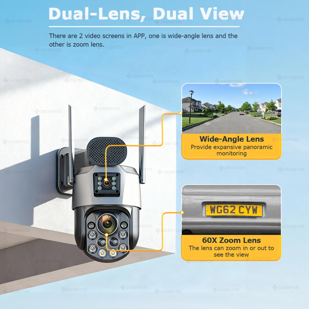 Dual Lens Home Outdoor Surveil – Solar Panel Tilt Mount recenzja i cena